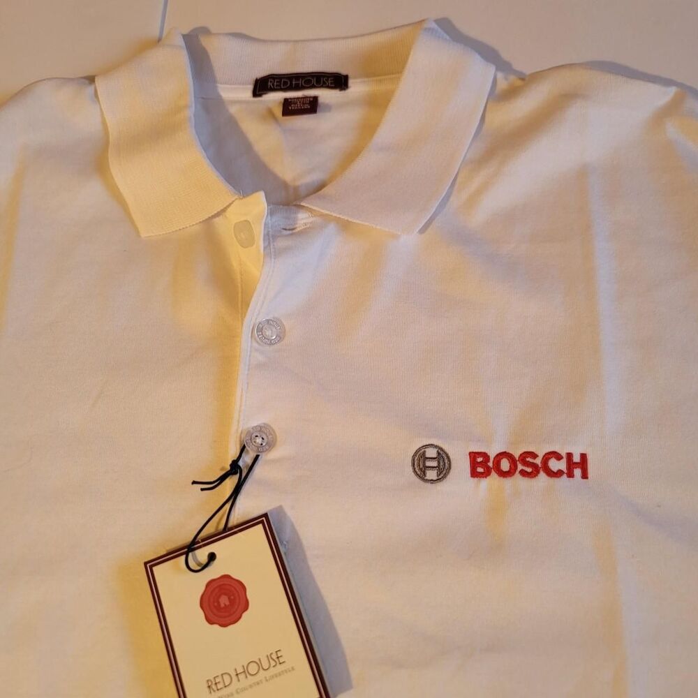 Bosch ® Trademark - Ivory White - Size Large - Polo Shirt - New NWT